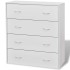 Aparador con 4 cajones blanco 60x30,5x71