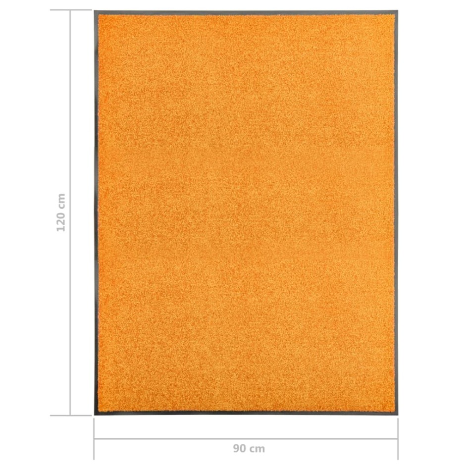 Felpudo lavable naranja 90x120