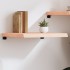 Estante de pared madera maciza roble sin tratar 60x50x(2-6)