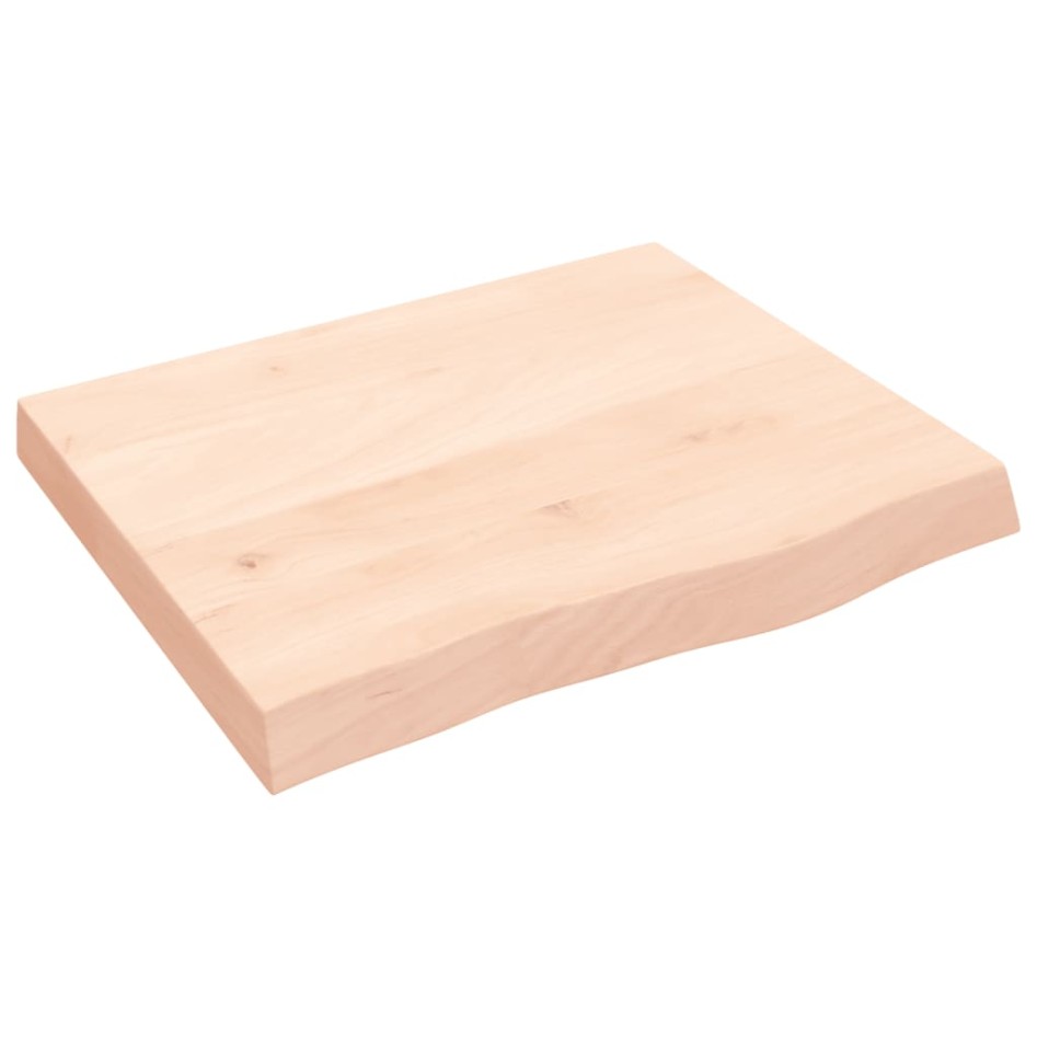 Estante de pared madera maciza roble sin tratar 60x50x(2-6)