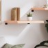 Estante de pared madera maciza roble sin tratar 60x50x(2-6)