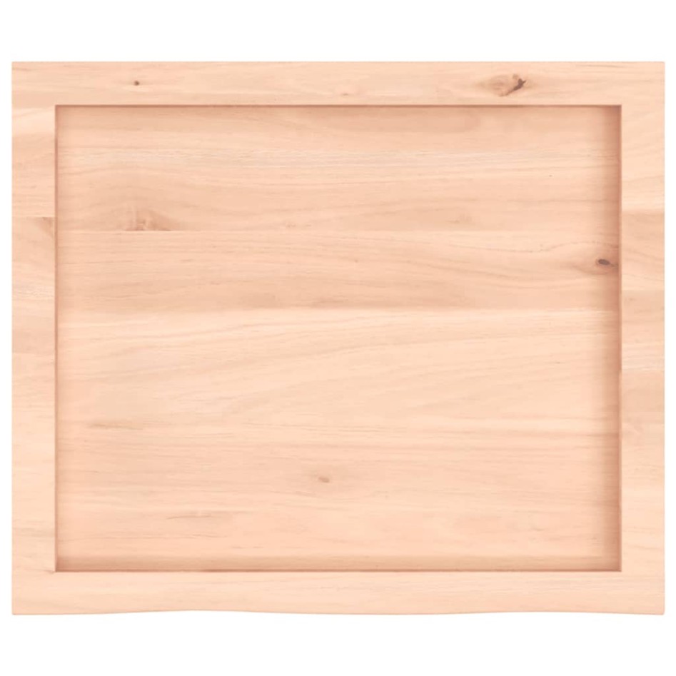 Estante de pared madera maciza roble sin tratar 60x50x(2-6)