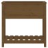 Jardinera con estante madera maciza pino marrón 82,5x34,5x81
