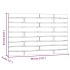 Cabecero cama pared madera maciza pino marrón miel 96x3x63