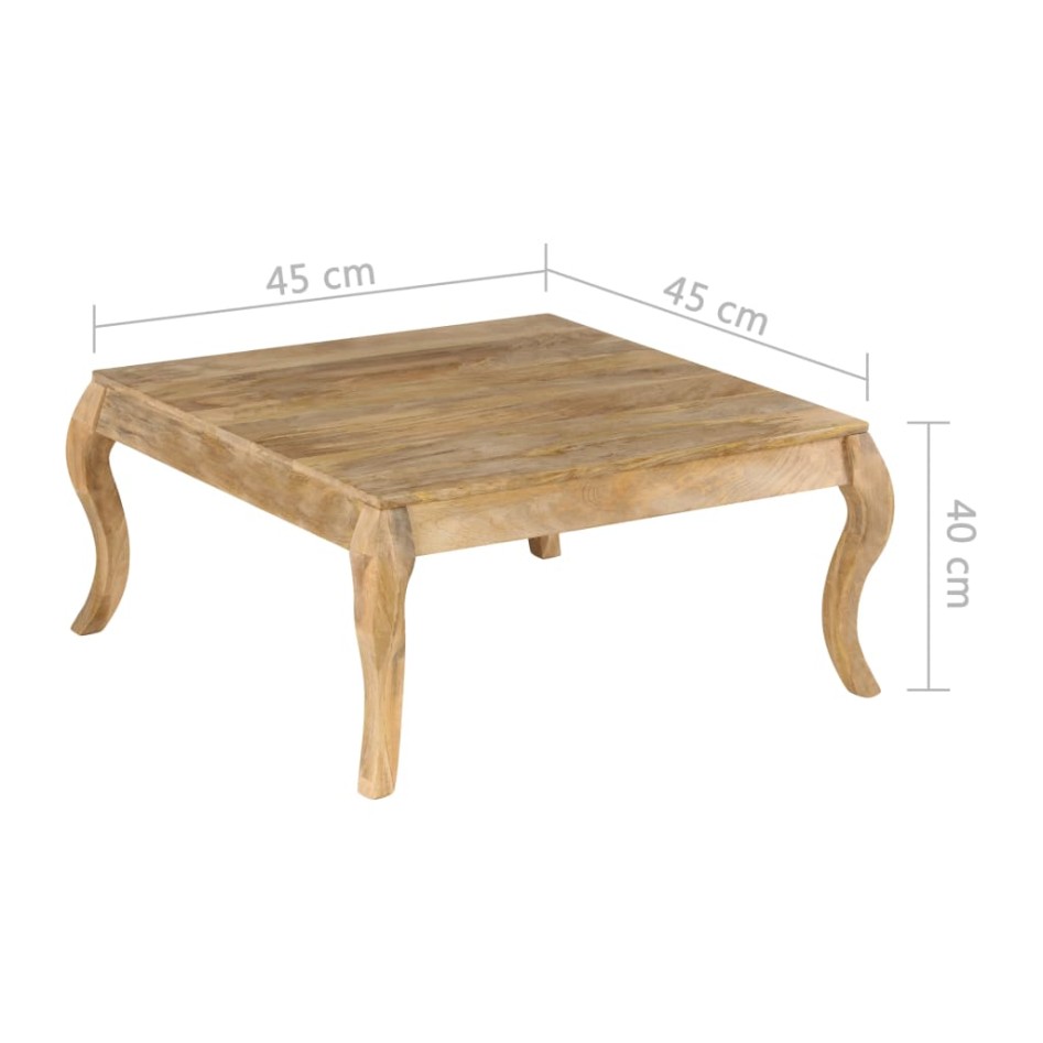 Mesa auxiliar 45x45x40 cm madera maciza de