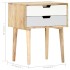 Mesita de noche de madera maciza de mango 47x35x59