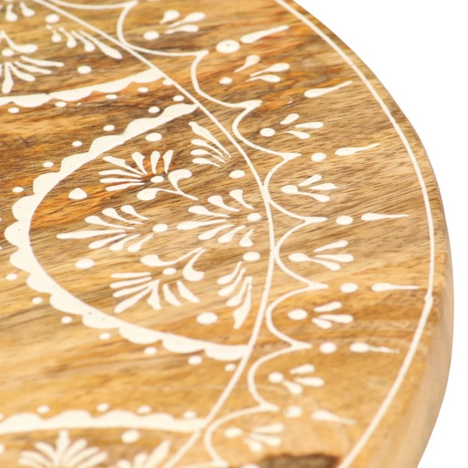 Taburete pintado a mano madera maciza de mango 38x38x35