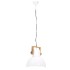 Lámpara colgante industrial 25 W blanca redonda 40 cm