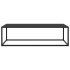 Mesa de centro negra con vidrio negro 120x50x35