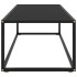 Mesa de centro negra con vidrio negro 120x50x35