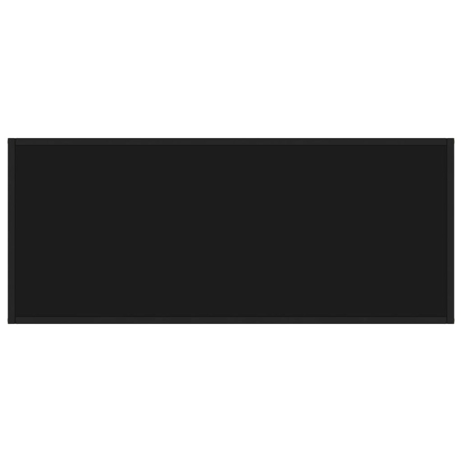 Mesa de centro negra con vidrio negro 120x50x35