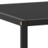 Mesa de centro negra con vidrio negro 120x50x35