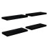 Estante flotante de pared 4 uds MDF negro brillo 60x23,5x3,8