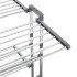 Tendedero de 2 niveles con ruedas plateado 60x70x106