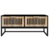Mesa de centro hierro y madera contrachapada negro 80x40x35