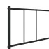 Estructura cama sin colchón con estribo metal negro 100x190