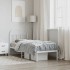Estructura cama sin colchón con cabecero metal blanco 75x190