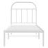 Estructura cama sin colchón con cabecero metal blanco 75x190