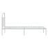 Estructura cama sin colchón con cabecero metal blanco 75x190