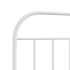 Estructura cama sin colchón con cabecero metal blanco 75x190