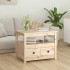Mesa de centro de madera maciza de pino 71x49x55
