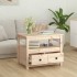 Mesa de centro de madera maciza de pino 71x49x55