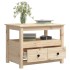 Mesa de centro de madera maciza de pino 71x49x55