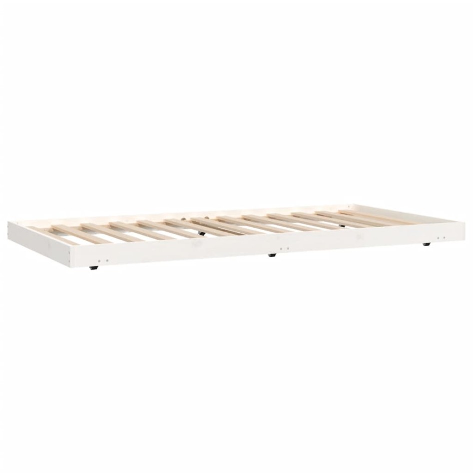 Cama sin colchón madera maciza de pino blanca 80x200