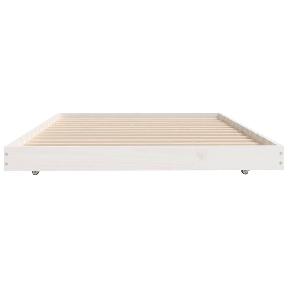 Cama sin colchón madera maciza de pino blanca 80x200