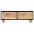 Mesa de centro madera contrachapada y de pino negro 80x40x30