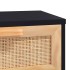 Mesa de centro madera contrachapada y de pino negro 80x40x30