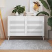 Puerta de armario lamas 2 uds madera pino blanco 61,5x59,4 cm