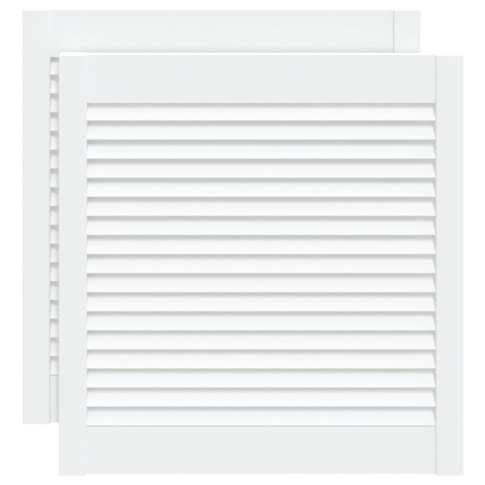 Puerta de armario lamas 2 uds madera pino blanco 61,5x59,4