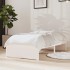 Estructura de cama sin colchón madera maciza blanco 75x190