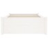Estructura de cama sin colchón madera maciza blanco 75x190