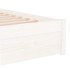 Estructura de cama sin colchón madera maciza blanco 75x190