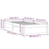 Estructura de cama sin colchón madera maciza blanco 75x190