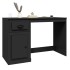 Escritorio con cajón madera contrachapada negro 115x50x75
