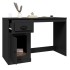 Escritorio con cajón madera contrachapada negro 115x50x75