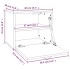 Armario de pared de madera maciza de pino 40x30x35