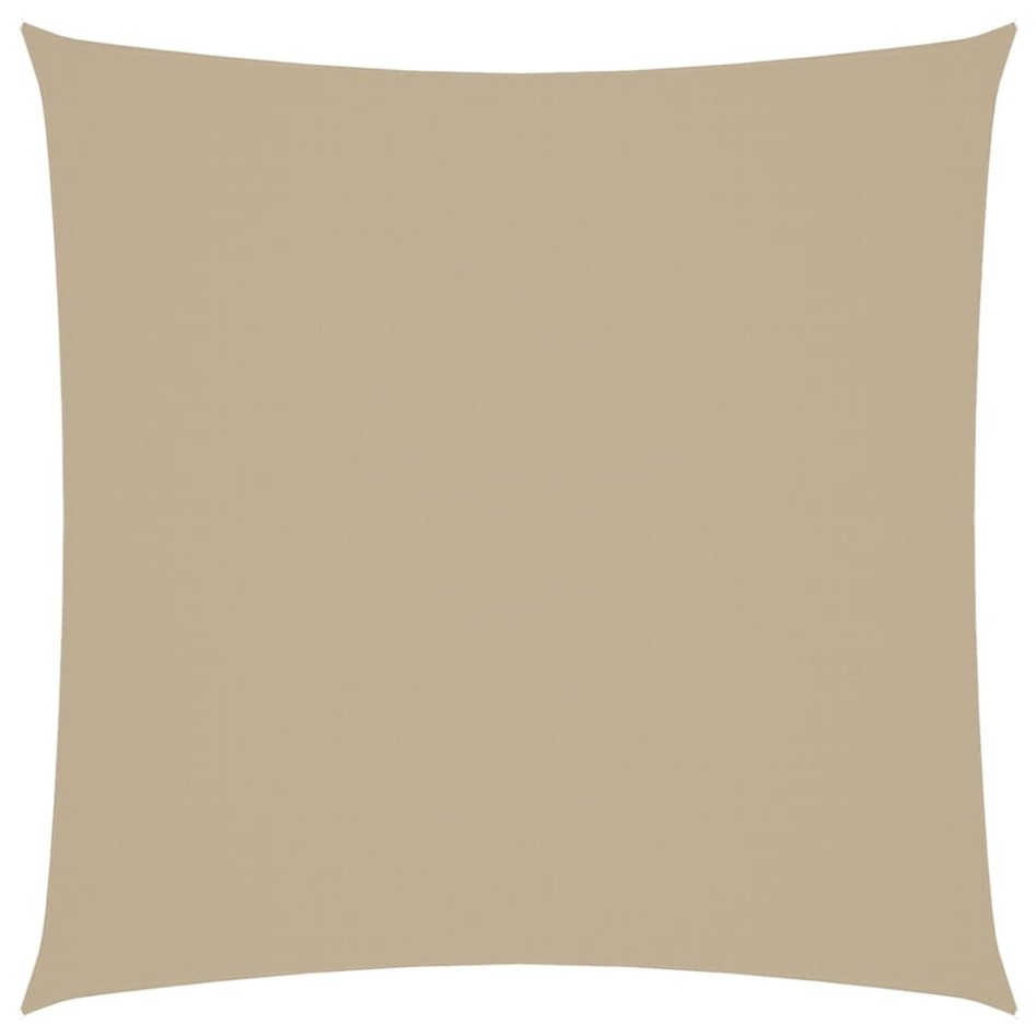 Toldo de vela cuadrado tela Oxford beige 4,5x4,5