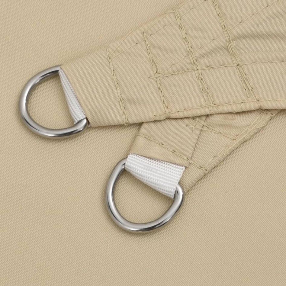 Toldo de vela cuadrado tela Oxford beige 4,5x4,5