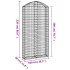 Cesta gaviones forma arco hierro galvanizado 100x30x200/220