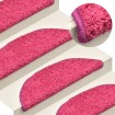 Alfombras de peldaños de escalera 15 uds rosa 56x17x3 cm