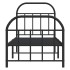Estructura cama sin colchón con estribo metal negro 75x190