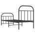 Estructura cama sin colchón con estribo metal negro 75x190