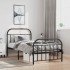 Estructura cama sin colchón con estribo metal negro 100x200