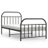 Estructura cama sin colchón con estribo metal negro 100x200