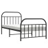 Estructura cama sin colchón con estribo metal negro 100x200