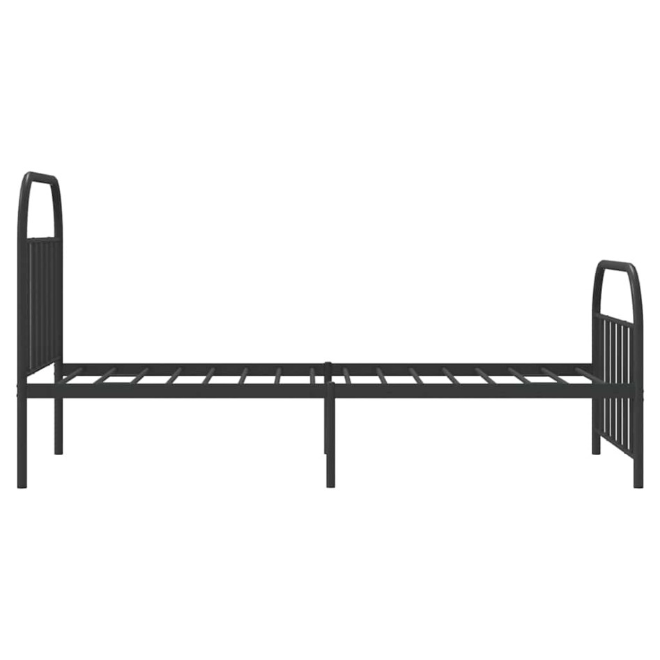 Estructura cama sin colchón con estribo metal negro 100x200